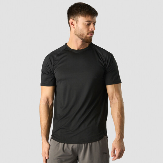 Stride Raglan T-shirt, Black Svart Small