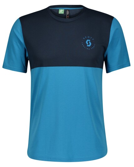 Scott Trail Flow DRI S/SL Shirt M Atlantic Blue/Midnight Blue (Storlek L)