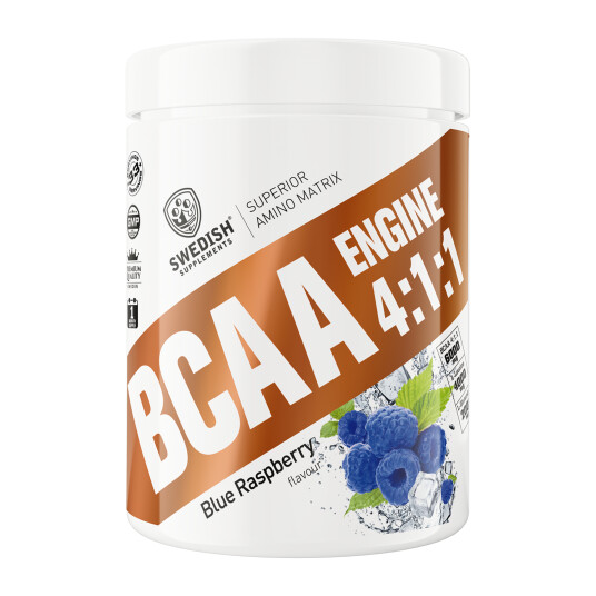 Swedish Supplements BCAA Engine 4:1:1 400g - Blue Raspberry , sportsdrikk 400g RASPBERRY