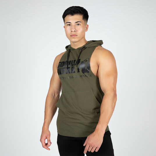 Rogers Hooded Tank Top, Army Green Grön Small