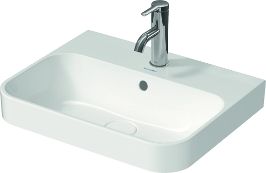 Duravit Happy D.2 Plus Toppmontert serv. 500x400 mm, u/bl.hull, m/o.l, Hvit m/WG