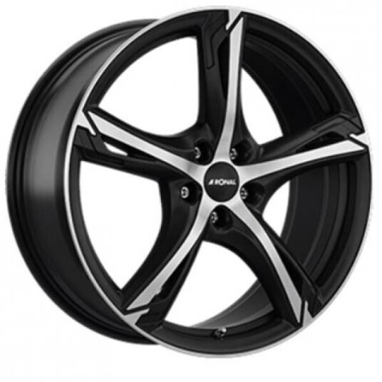 Ronal R62 Matt Black Polished 7.5x18 5x108 ET50 B76