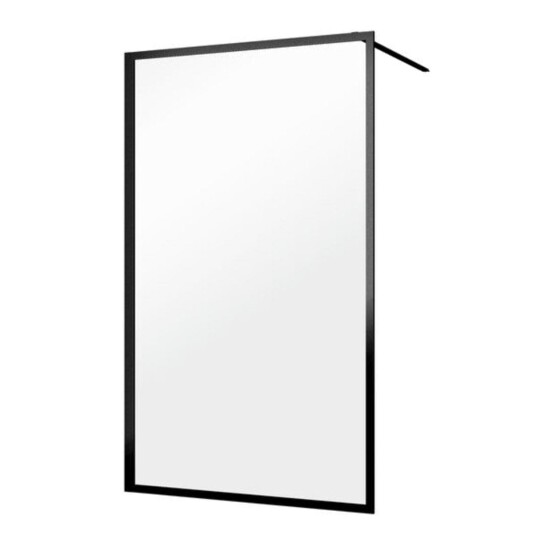 Sealskin Contour Dusjvegg A3 Walk-in H200cm Svart Matt / 90cm Klart Glass