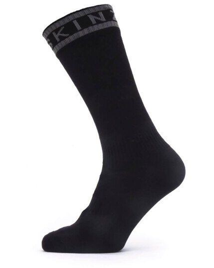 Sealskinz Warm Weather Mid Length Sock Black/Grey (Storlek M)