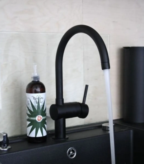 Grohe Minta blandebatteri med C-kran (velvet black)