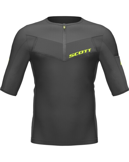 Scott RC Tech Run S/SL Shirt M Black/Yellow (Storlek M)