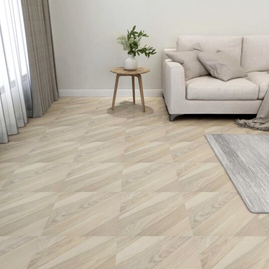 Selvklebende gulvplanker 20 stk PVC 1,86 m² beige stripet