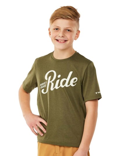 Trek Evoke Youth MTB Tech T-Shirt JR Black Olive (Storlek L)