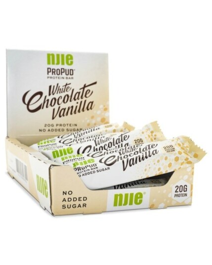 NJIE ProPud Protein Bar - White Chocolate Vanilla 12x55g