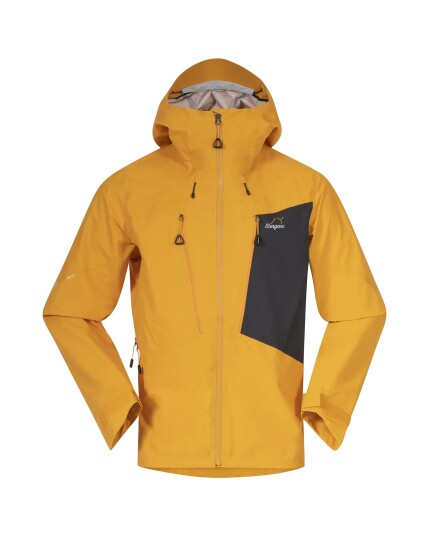 Bergans Y MountainLine Breathe 3L Shell Jacket M Mango Yellow/Dark Shadow Grey (Storlek M)