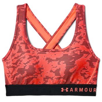 Under Armour BH Mid Crossback Print Sports Bra rød mønster polyester Small Dame