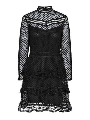 Y . A . S Yasalberta LS New Lace Dress - Black M