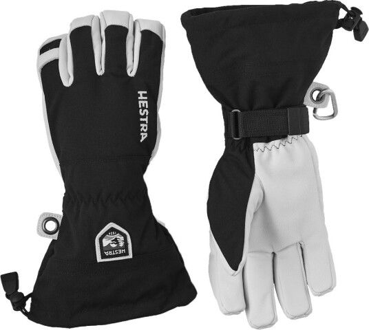 Hestra Army Leather Heli Ski 5 Finger Svart 9