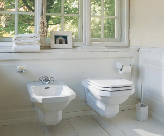 Duravit Serie 1930 Vegghengt bidé 360x580 mm, 1 blanderhull, WonderGliss