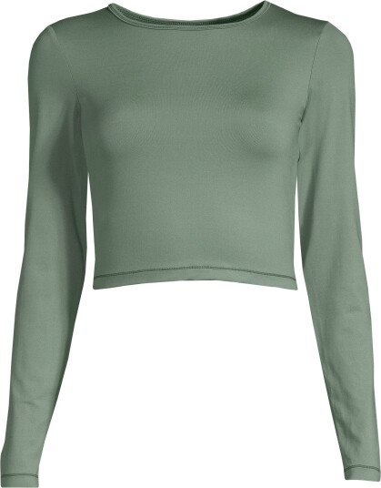 Casall Crop Long Sleeve Dusty Green 34