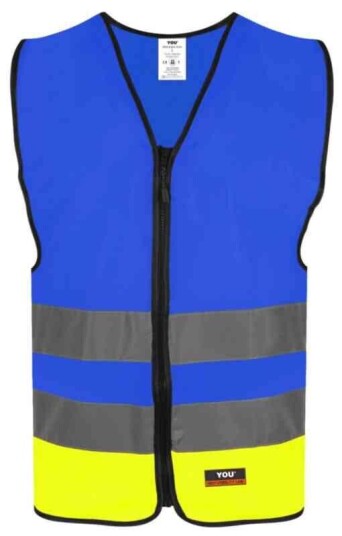 YOU Eskilstuna Refleksvest, HiVis kl.1 Mann, Str. XL, Blå/Gul