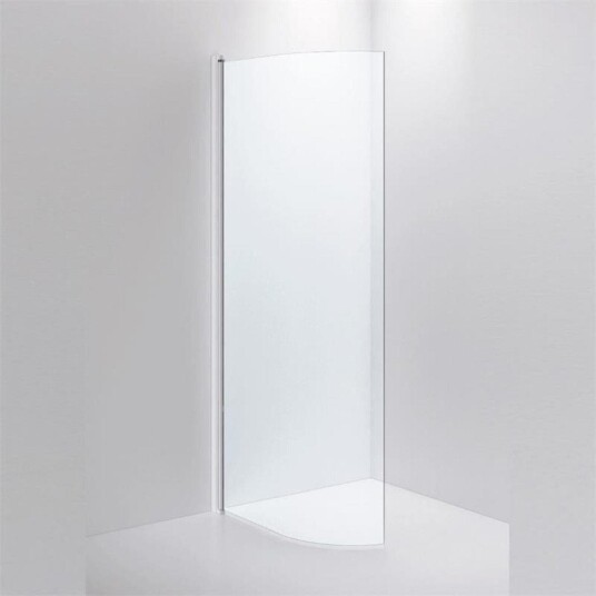 INR Iconic Nordic Rooms Dusjvegg Linc Josephine B78 og B88cm Hvit Matt / 78cm Klart Glass