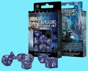 Classic RPG Poly Cobalt /White (7) Terningsett - Rollespill fra Outland