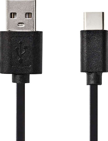 Ladekabel USB-A til USB-C  Sort 1m 