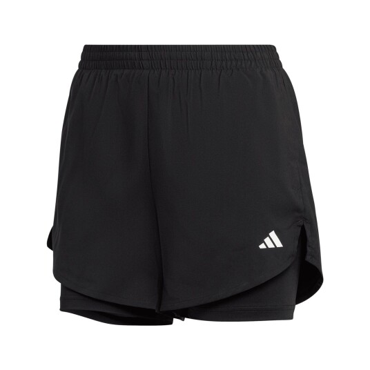 Adidas Aeroready Minimal 2 In 1 Shorts treningsshorts dame M BLACK/WHITE