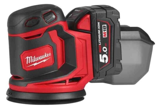 Milwaukee Eksentersliper M18 BOS125-502B 18V, 5.0Ah, Ø125mm, med bag