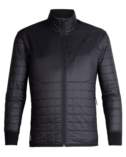 Icebreaker Helix L/S Zip M Black/Jet Heather (Storlek L)