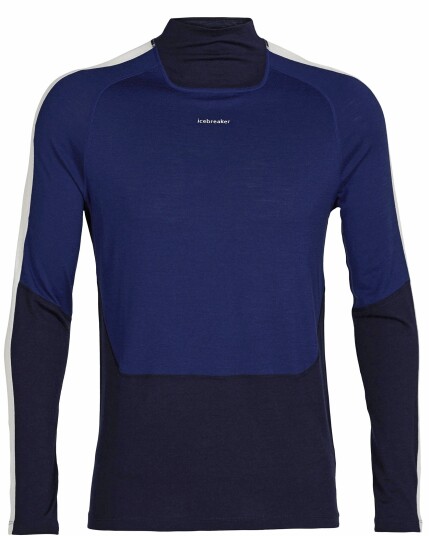 Icebreaker 200 Sonebula L/S High Neck M Midnight Navy/Royal Navy/Snow/CB (Storlek M)