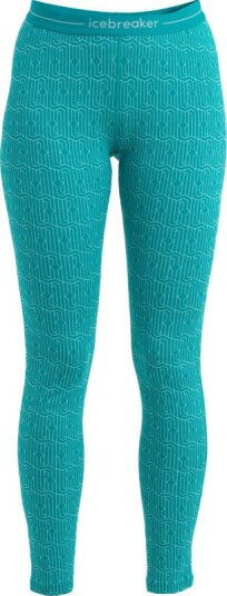 ICEBREAKER Women's Mer 260 Vertex Leggings Herenga XS  Flux Green/Snow