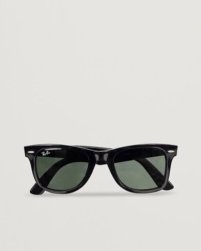 Ray-Ban Original Wayfarer Sunglasses Black/Crystal Green