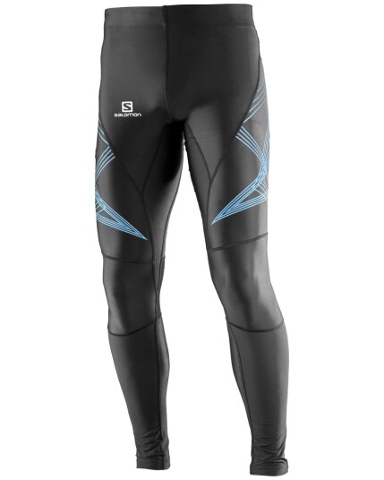 Salomon Intensity Long Tights M Black/Hawaiian (Storlek M)