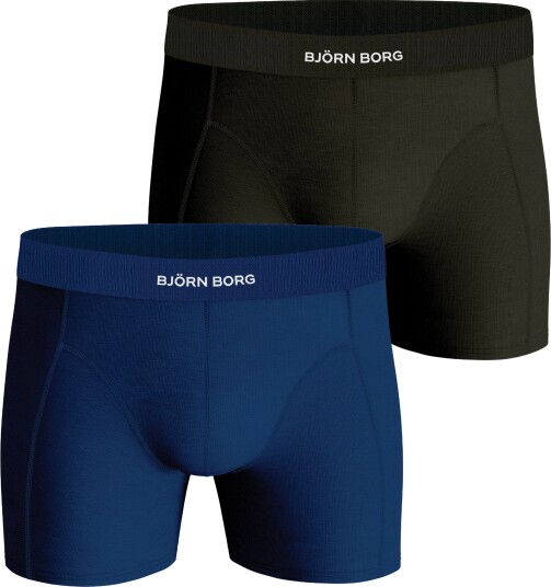 Bjørn Borg Lyocell Boxer 2-Pack Herre Blue/Black M