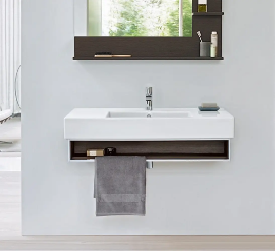 Duravit Vero Møbelservant 850x490mm, 3 armaturhull, WonderGliss