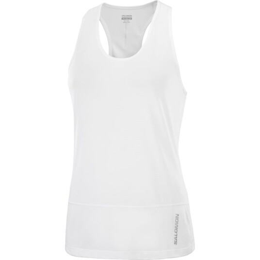 Salomon Women's Cross Run Tank Hvit L Woman