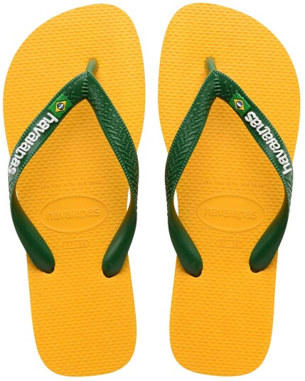 Havaianas Brazil Logo JR Pop Yellow 1740 (Storlek 31/32 Brazil)