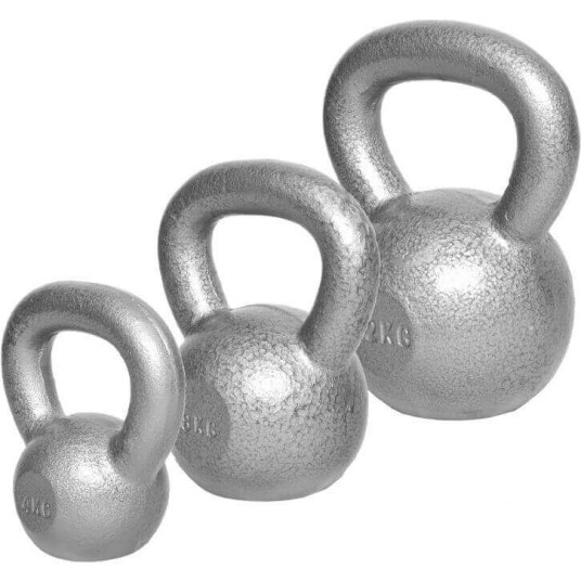 Gorilla Sports Kettlebellpaket IRON - 4kg 8kg 12kg