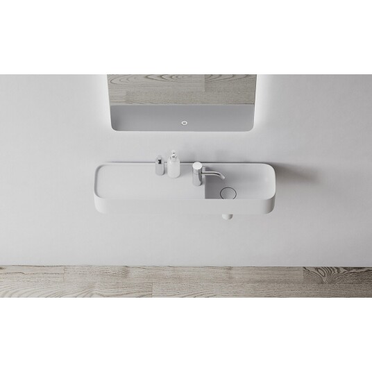 Copenhagen Bath Yuno LR 80 servant 800x200 mm, Hvit Matt