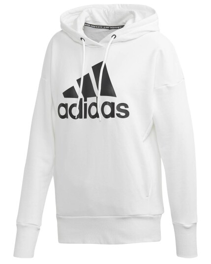 Adidas Badge Of Sport Long Hoodie W White/Black (Storlek S)