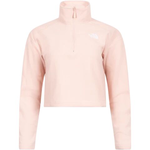 The North Face W 100 Glacier Cropped 1/4 Zip - Pink Moss L