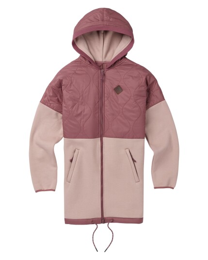 Burton Moonbase Full-Zip Fleece W Rose Brown/Fawn (Storlek M)