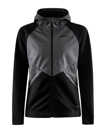 Craft Glide Hood Jacket W Black-Granite (Storlek L)