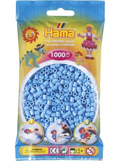 Hama Iron-on Beads Pastel Blå 046 1000pcs.