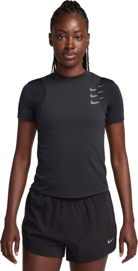 Nike Dri-Fit Adv Ss Running Top Dame Black M