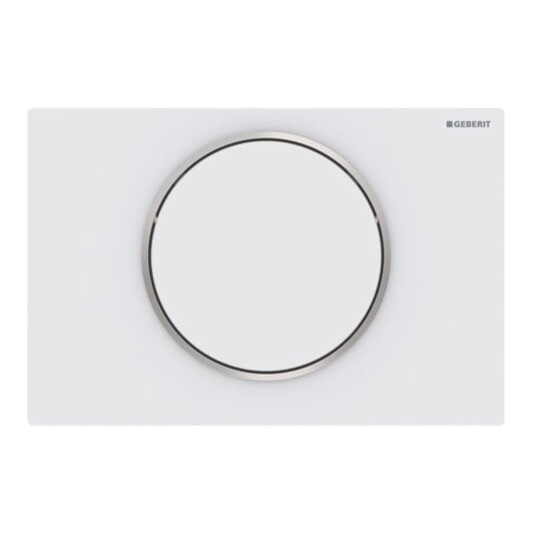 Geberit Sigma10 Betjeningsplate Hvit Matt/Polert/Hvit Matt, Easy-Clean