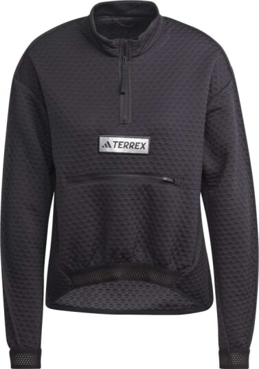 Adidas Women's Terrex Utilitas Half Zip Fleece Jacket Sort L Woman