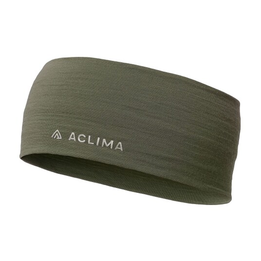 Aclima LightWool headband Ranger Green - M