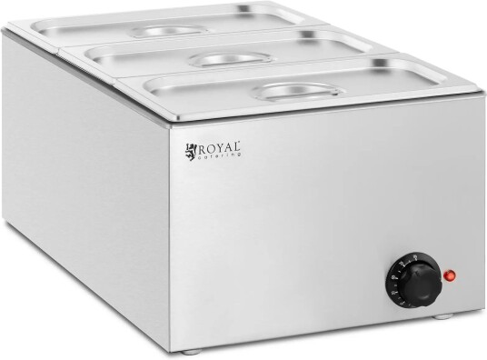 Bain Marie - 640 W - 3 x GN 1/3 - Royal Catering RCBM_GN1/3_1