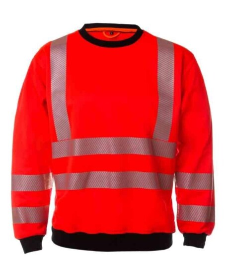 Strakofa Synlig Plus Genser, HiVis kl.3 Mann, Str. 3XL, Rød