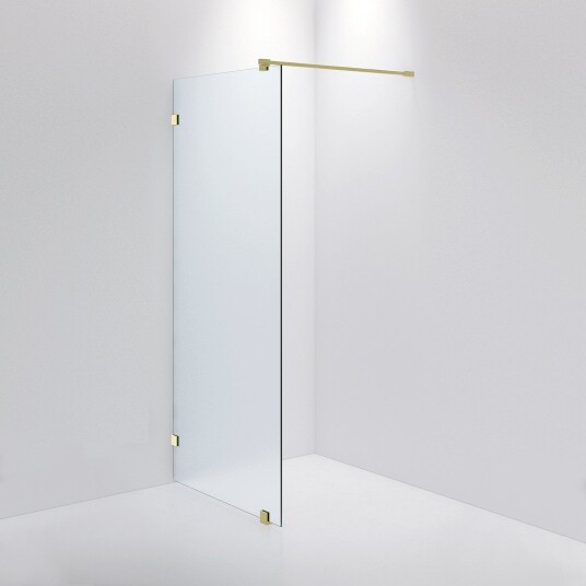 INR Iconic Nordic Rooms Dusjvegg ARC 20 Måltilpasset Brushed Brass / Frostet Glass