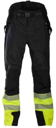 BS Halten Extreme Skallbukse, HiVis kl.1 Unisex, Str. 4XL, Sort/Gul