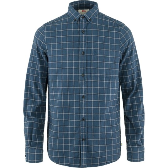 Fjellreven Övik Flannel Shirt M Indigo Blue-flint Grey XL